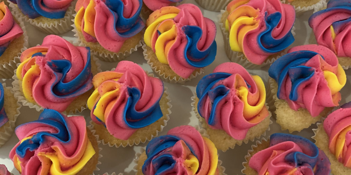 Mini rainbow cupcake delivery oxford