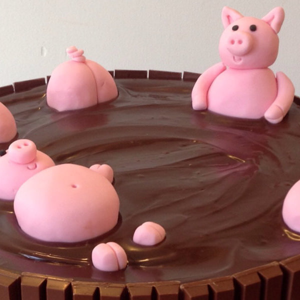 Pig in mud chocolate cake