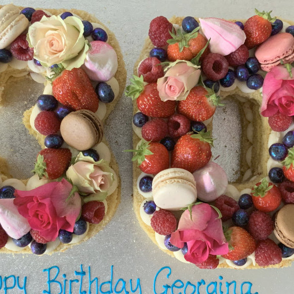 Number shaped birthday cake