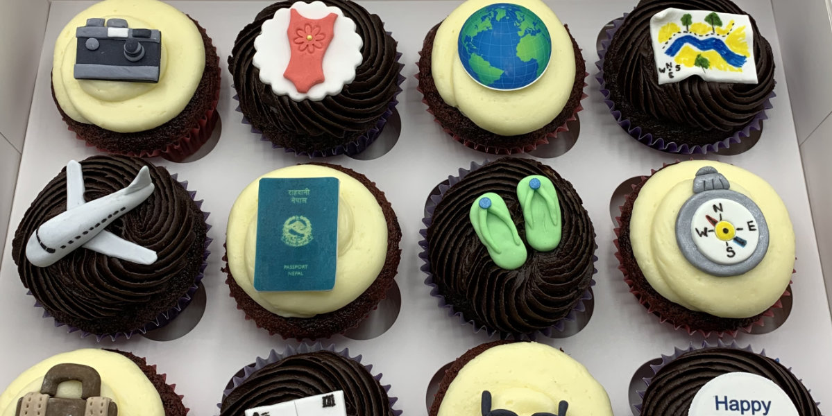 Island vacation cupcakes